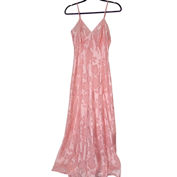 Victoria's Secret Dresses & Skirts - Vintage Victoria's Secret Gold Label Slip Dress Size M Peach Maxi Fairy Floral